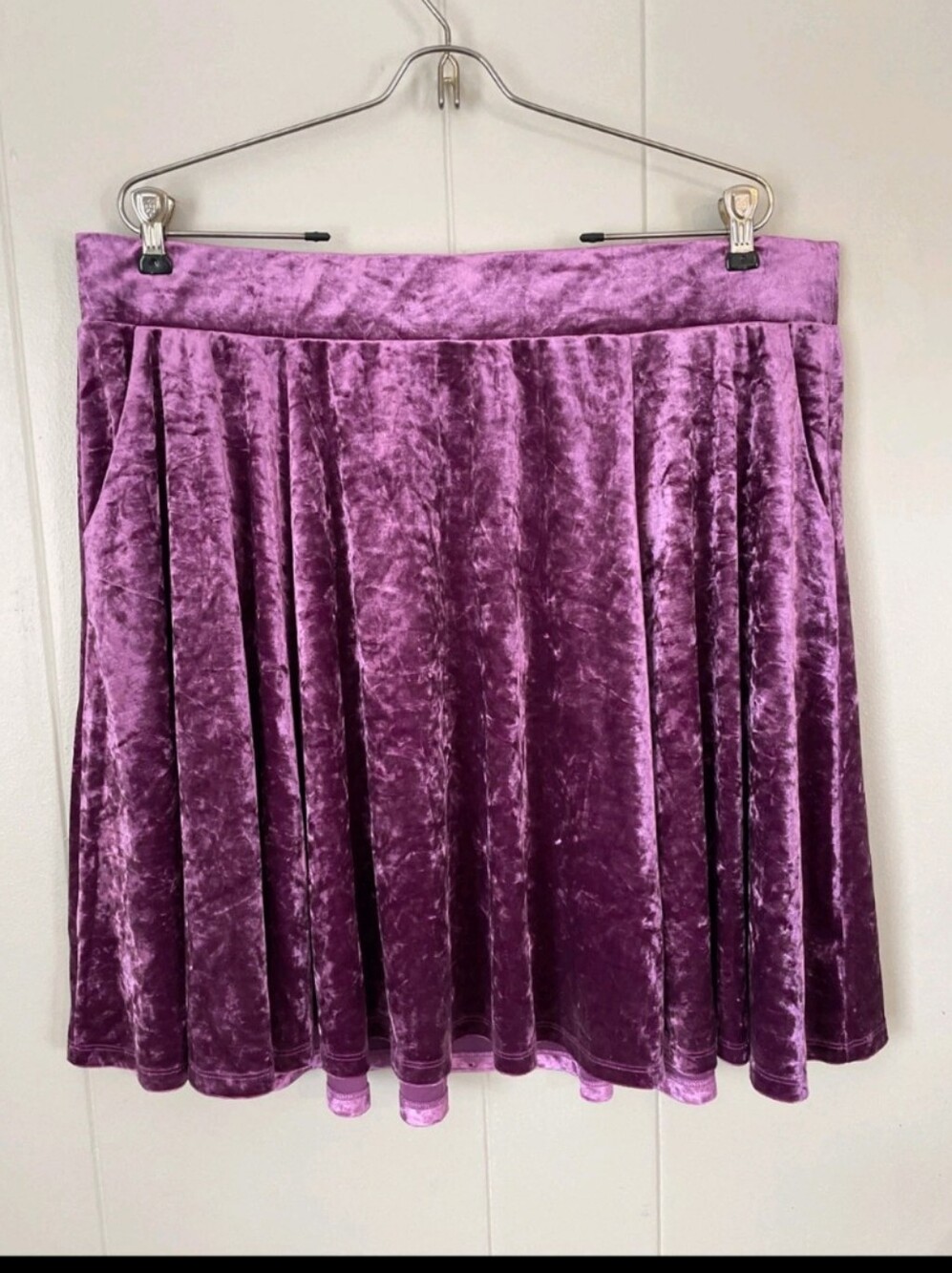 Torrid Purple Crushed Velvet Skater Skirt